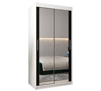 ABIKSMEBLE Armoire Tokyo 3 Avec Porte Coulissante Miroir - Dressing Adulte - Penderie Vêtement - Garde Robe - Placard Chambre - Closet