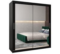 ABIKSMEBLE Armoire Tokyo 3 Avec Porte Coulissante Miroir - Dressing Adulte - Penderie Vêtement - Garde Robe - Placard 2 Portes - Closet
