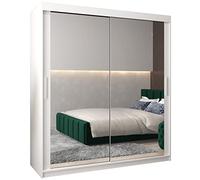 ABIKSMEBLE Armoire Tokyo 3 - Dressing Chambre Adulte - Penderie Vêtement Dressing - Garde-Robe 2 Portes Coulissantes avec Miroir