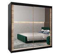 ABIKSMEBLE Armoire Tokyo 3 - Dressing Chambre Adulte - Penderie Vêtement - Garde-Robe 2 Portes Coulissantes avec Miroir