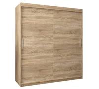 ABIKSMEBLE Armoire Tokyo - Porte Coulissante - Dressing Adulte - Penderie Vêtement - Garde Robe - Placard - 2 Portes - Closet