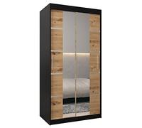 ABIKSMEBLE Armoire Verona 4 avec Porte Coulissante et Miroir - Dressing pour Chambre Adulte - Penderie Vêtement - Garde-Robe - Placard 2 Portes - Closet