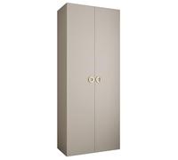 ABIKSMEBLE COMO 1 Armoire à 2 Portes - Garde-Robe - Armoire à Vêtements - Armoire de Rangement pour Chambre à Coucher, Chambre d’Ado, Chambre d’Enfant - 245,5x100x50cm - Cachemire, Cachemire, Or