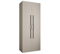 ABIKSMEBLE COMO 2 Armoire à 2 Portes - Garde-Robe - Armoire à Vêtements - Armoire de Rangement pour Chambre à Coucher, Chambre d’Ado, Chambre d’Enfant - 245,5x100x40cm - Cachemire, Cachemire, Noir