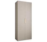 ABIKSMEBLE COMO 4 Armoire à 2 Portes - Garde-Robe - Armoire à Vêtements - Armoire de Rangement pour Chambre à Coucher, Chambre d’Ado, Chambre d’Enfant - 245,5x100x40cm - Cachemire, Cachemire, Or