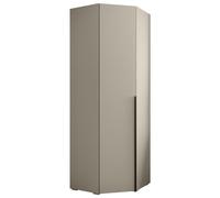ABIKSMEBLE Inova 1 Armoire d'angle - Penderie avec Etagères et Barres - Meuble de Rangement - pour Chambre à Coucher, Chambre d'Adolescente, Entrée - 236,7x81,7x47cm - Cachemire, Noir