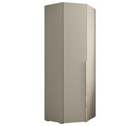 ABIKSMEBLE Inova 1 Armoire d'angle - Penderie avec Etagères et Barres - Meuble de Rangement - pour Chambre à Coucher, Chambre d'Adolescente, Entrée - 236,7x81,7x47cm - Cachemire, Or