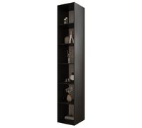 ABIKSMEBLE Inova 1 Bibliothèque - Bibliothèque Étagère Colonne - Meuble de Rangement - pour Salon, Chambre à Coucher, Chambre d'enfant - 236,7x40x45cm - Noir