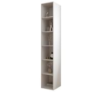 ABIKSMEBLE Inova 1 Bibliothèque - Bibliothèque Étagère Colonne - Meuble de Rangement - pour Salon, Chambre à Coucher, Chambre d'enfant - 236,7x40x45cm - Blanc
