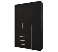 ABIKSMEBLE Inova 1 Ensemble de Meubles - Garde-Robe Moderne - pour Chambre à Coucher, Salon, Entrée, Chambre d'enfant - Meuble de Rangement pour Dressing - 236,7x150x47cm - Noir, Or