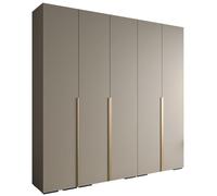 ABIKSMEBLE Inova Armoire à Vêtements - Penderie avec Étagères - Garde-Robe pour Chambre à Coucher, Salon, Couloir - Armoire-Penderie - 236,7x250x47 cm - Cachemire Cachemire Or