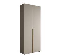 ABIKSMEBLE Inova Armoire à Vêtements - Penderie avec Étagères - Garde-Robe pour Chambre à Coucher, Salon, Couloir - Armoire-Penderie - 236,7x100x47 cm - Cachemire Cachemire Or