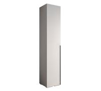 ABIKSMEBLE Inova Armoire à Vêtements - Penderie avec Étagères - Garde-Robe pour Chambre à Coucher, Salon, Couloir - Armoire-Penderie - 236,7x50x47 cm - Blanc Blanc Noir