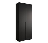 ABIKSMEBLE Inova Armoire à Vêtements - Penderie avec Étagères - Garde-Robe pour Chambre à Coucher, Salon, Couloir - Armoire-Penderie - 236,7x100x47 cm - Noir