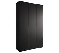 ABIKSMEBLE Inova Armoire à Vêtements - Penderie avec Étagères - Garde-Robe pour Chambre à Coucher, Salon, Couloir - 236,7x150x47 cm - Noir