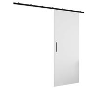 ABIKSMEBLE Zonda I Kit de Porte Coulissante avec Rail - Système de Porte Coulissante Intérieur Suspendu - Quincaillerie pour Portail - Fabriqué en Panneau Stratifié Solide - 204x70 cm - Blanc