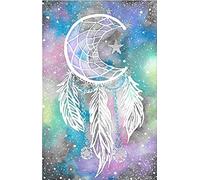 Abillyn Kit de broderie au point de croix Attrape-rêves, étoiles galaxie laiteuse estampillée avec motif imprimé (attrape-rêves)