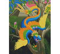 Abillyn Kit de broderie au point de croix - Caméléon coloré estampillé avec motif imprimé Kit de démarrage (Caméléon)