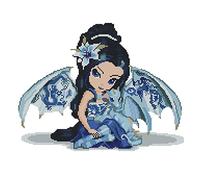 Abillyn Kit de broderie au point de croix Dragon Fée estampillé avec motif imprimé Kit de démarrage (Dragon Fée)