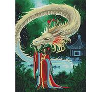 Abillyn Kit de Broderie au Point de Croix - Dragon Oriental Estampillé avec Motif Imprimé - Kit de Départ (Dragon Oriental)