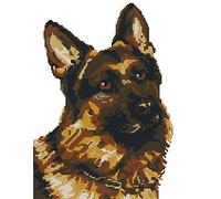 Abillyn Kit de broderie au point de croix Motif chien berger estampillé