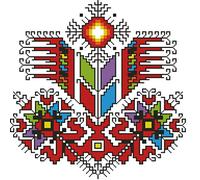 Abillyn Kit de broderie au point de croix Motif graphique simple estampillé avec motif imprimé (modèle 5)