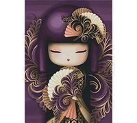 Abillyn Kit de broderie au point de croix - Poupée de dessin animé estampillé avec motif imprimé Kit de démarrage (Poupée de dessin animé)