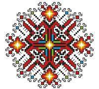 Abillyn Kit de broderie au point de croix simple estampillé avec motif imprimé (modèle 2)