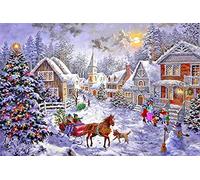 Abillyn - Kit de peinture diamant 5D - Paysage de neige de Noël - Point de croix