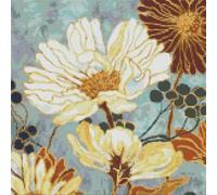 Abillyn Kits de broderie au point de croix XXXXX estampés avec motif imprimé Kit de démarrage (Fleurs)