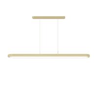 Abinlina 112W Dimmable LED Pendant Light - Black Minimalist Ceiling Fixture for Home & Office(Beige)
