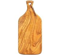 Abio PUGLI PL099.2.E Planche à découper en bois d'olivier 38 x 15 x 2,5 cm Planche à découper en bois de cuisine Planche à découper en bois de service Planche à petit-déjeuner