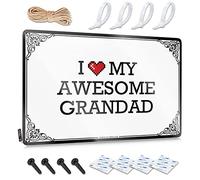 Abipuir Man Cave Decor and Accessories I Love My Awesome Grandad Tin Sign Funny Signs Gaming Room Accessories (couleur : couleur, taille : 30 x 40 cm)