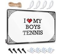 Abipuir Panneau de bar pour bar extérieur I Love My Boys Tennis Tin Sign Décorations de chambre à coucher Décoration amusante pour bar (couleur : couleur, taille : 30 x 40 cm)