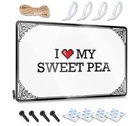 Abipuir Panneau de grotte pour homme avec inscription « I Love My Sweet Pea » - Things for Boys Room Backyard Bar Decor (couleur : couleur, taille : 20 x 30 cm)