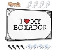 Abipuir Panneau « No Boys Allowed » « I Love My Boxador » en étain « Man Cave Bar » - Panneaux muraux amusants (couleur : couleur, taille : 30 x 40 cm)