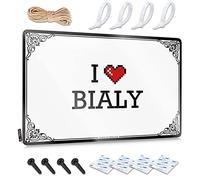Abipuir Panneaux de bar amusants pour bar à la maison I Love Bialy Panneaux en étain pour chambre Cool Stuff pour votre chambre (couleur : couleur, taille : 20 x 30 cm)
