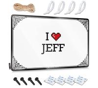 Abipuir Panneaux de bar amusants pour bar à la maison I Love Jeff panneaux en étain pour chambre cool trucs pour votre chambre (couleur : couleur, taille : 30 x 40 cm)