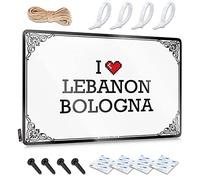 Abipuir Panneaux de bar en métal en étain « I Love Lebanon Bologne » Panneaux amusants pour décoration de bière de bureau (couleur : couleur, taille : 30 x 40 cm)