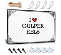 Abipuir Panneaux de barbecue en plein air I Love Gulper Eels Tin Sign Cool Things Under 10 Dollars Beer Decor (couleur : couleur, taille : 20 x 30 cm)