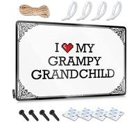 Abipuir Panneaux de garage amusants pour hommes « I Love My Grampy Grandchild » en étain pour homme Cave Tin Bar Signs (couleur : couleur, taille : 30 x 40 cm)