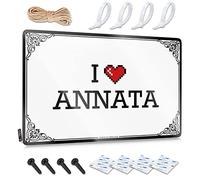 Abipuir Panneaux de garage pour hommes vintage I Love Annata Tin Sign Office Tin Sign Tiki Bar pour terrasse extérieure (couleur : couleur, taille : 20 x 30 cm)