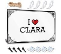 Abipuir Panneaux de garage pour hommes vintage I Love Clara Tin Sign Office Tin Sign Tiki Bar pour terrasse extérieure (couleur : couleur, taille : 20 x 30 cm)