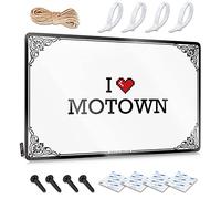 Abipuir Panneaux de garage pour hommes vintage I Love Motown Panneau en étain Panneau de bureau Tiki Bar pour terrasse extérieure (couleur : couleur, taille : 30 x 40 cm)