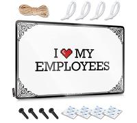 Abipuir Panneaux de garage pour hommes vintage I Love My Employees Tin Sign Office Tin Sign Tiki Bar pour extérieur patio (couleur : couleur, taille : 20 x 30 cm)