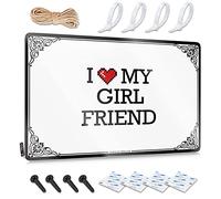 Abipuir Panneaux de garage pour hommes vintage I Love My Girl Friend Tin Sign Office Tin Sign Tiki Bar pour extérieur patio (couleur : couleur, taille : 20 x 30 cm)