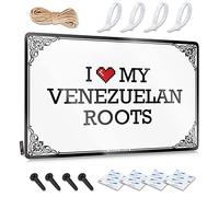 Abipuir Panneaux de porte pour chambre à coucher « I Love My Venezuelan Roots » - Panneau en métal ouvert - Teen Stuff (couleur : couleur, taille : 20 x 30 cm)