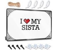 Abipuir Panneaux décoratifs « I Love My Sista » en étain pour chambre à coucher, décoration et accessoires (couleur : couleur, taille : 20 x 30 cm)