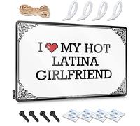Abipuir Panneaux en étain de bière ensembles vintage I Love My Hot Latina Girlfriend Tin Sign Funny Outdoor Signs Box Signs (couleur : couleur, taille : 30 x 40 cm)