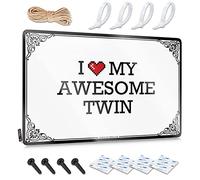 Abipuir Panneaux en métal pour garage Man Cave I Love My Awesome Twin Tin Sign Bar Posters Décoration de chambre d'adolescent (couleur : couleur, taille : 30 x 40 cm)